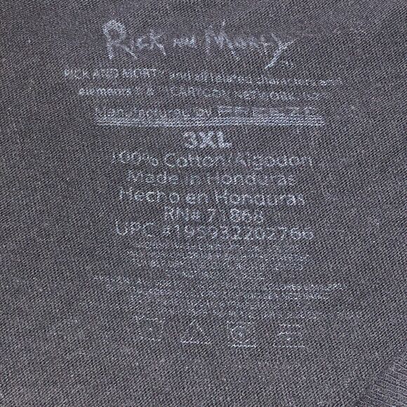 Rick And Morty Black Mens Short Sleeve T-shirt Size 3XL - Picture 5 of 12